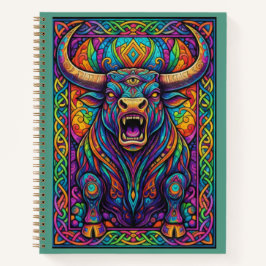 Third-Eye Charging Taurus Mythical Zen tangle  Notizblock