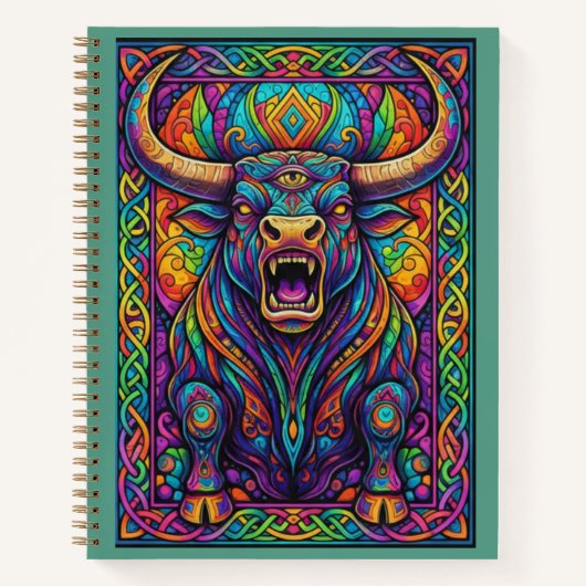 Third-Eye Charging Taurus Mythical Zen tangle  Notizblock (Vorderseite)