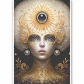 Third Eye Goddess Fantasy Art Aufkleber (Vorderseite)