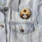 Third Eye Goddess Fantasy Art Button (Beispiel)