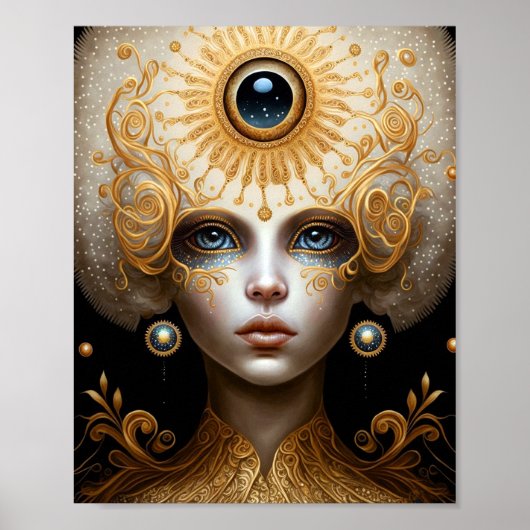 Third Eye Goddess Fantasy Art Poster (Vorne)