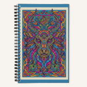 Third-Eye Lion King Celestial Zen tangle Journal Notizblock (Vorderseite)