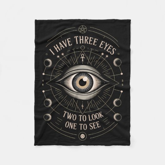 Third Eye Mystic Quote Symbol Gift Sritual Occult  Fleecedecke (Vorderseite)