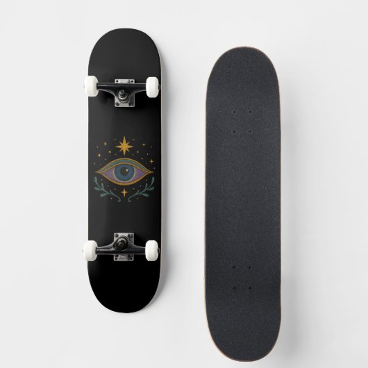 Third Eye Mystical Unisex Skateboard (Vorderseite)