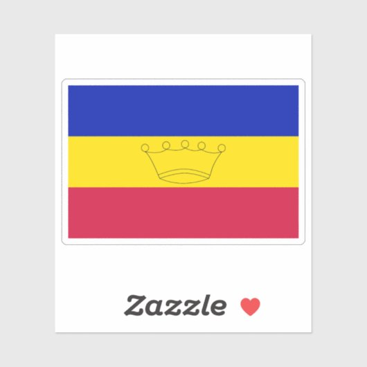 Third flag of Andorra (End of 19th century-1930s) Aufkleber (Blatt)