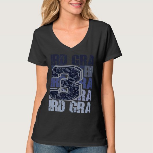 Third Grade 3rd Grader Stacked Leopard for Teacher T-Shirt (Vorderseite)