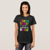 Third Grade Let The Adventure Begin Back To School T-Shirt (Vorne ganz)