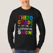 Third Grade Let The Adventure Begin Back To School T-Shirt (Vorderseite)