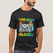 Third Grade Level Unlocked Gamer Back To School T-Shirt (Vorderseite)