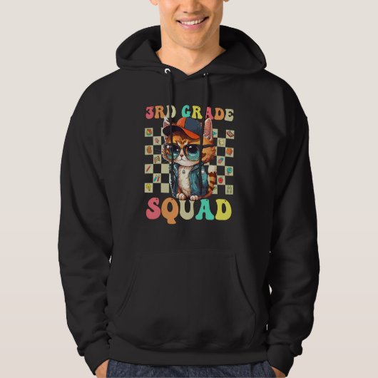 Third Grade Squad Back To School 3rd Grade Cute Ca Hoodie (Vorderseite)