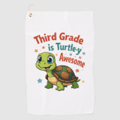 Third grade Turtle-y Awesome 3rd Grade Back to Sch Golfhandtuch (Vorderseite)