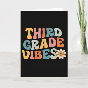 Third Grade Vibes - 3. Klasse Retro 1. Schultag Karte