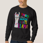 Third Team 3rd Grade Teacher Rainbow No Prob Llama Sweatshirt (Vorderseite)
