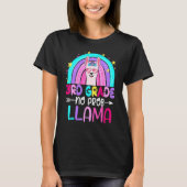 Third Team 3rd Grade Teacher Rainbow No Prob Llama T-Shirt (Vorderseite)