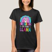 Third Team 3rd Grade Teacher Rainbow No Prob Llama T-Shirt (Vorderseite)
