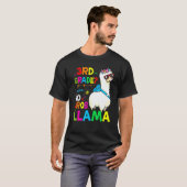 Third Team 3rd Grade Teacher Rainbow No Prob Llama T-Shirt (Vorne ganz)