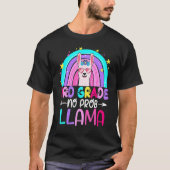 Third Team 3rd Grade Teacher Rainbow No Prob Llama T-Shirt (Vorderseite)