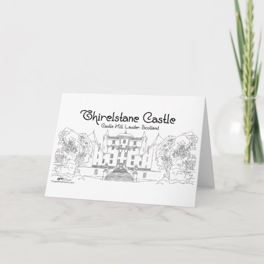 Thirlestane Castle Scotland Karte (Vorderseite)