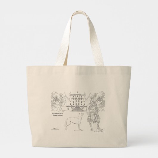 Thirlestane Castle Scotland Tote Bag Jumbo Stoffbeutel (Rückseite)