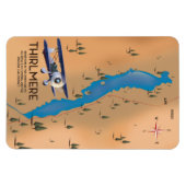 Thirlmere Reservoir Lake District Karte Magnet (Horizontal)