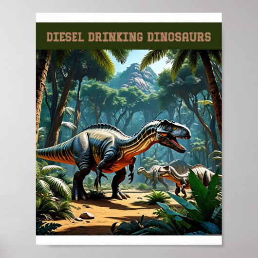 Thirsty Dinosaurs Poster (Vorne)