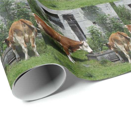 Thirsty Fleckvieh Geschenkpapier (Rolleneckpunkt)