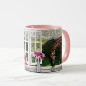 Thirsty Giraffe in meinem Fenster, Tasse (VorderseiteRechts)