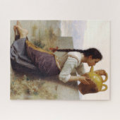 Thirsty Girl Drinking aus einem Jug (Landschaft de Puzzle (Horizontal)