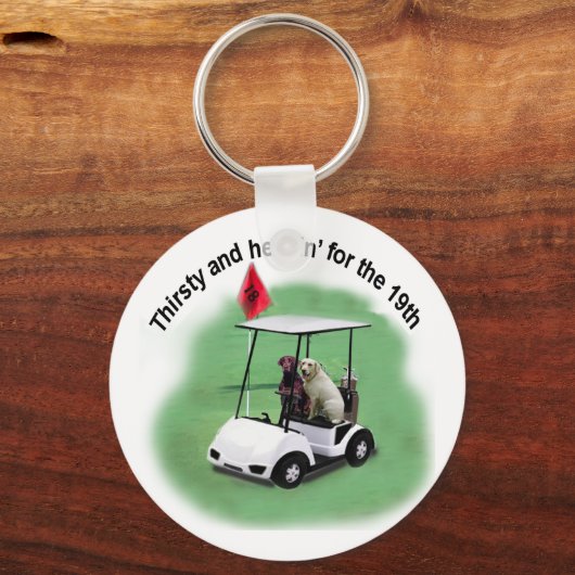 Thirsty Labradors Schlüsselanhänger (Vorderseite)