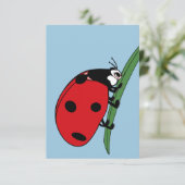 Thirsty Ladybug Dankeskarte (Stehend Vorderseite)