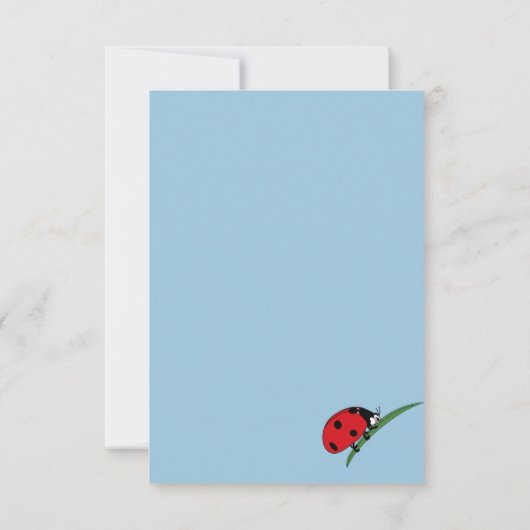 Thirsty Ladybug Dankeskarte (Rückseite)