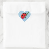 Thirsty Ladybug Herz-Aufkleber (Tasche)