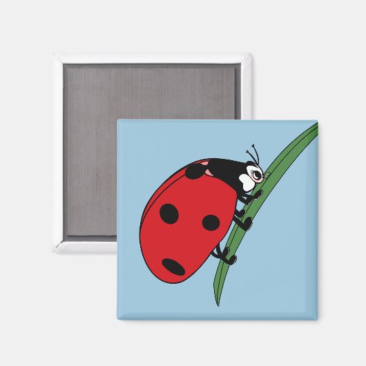 Thirsty Ladybug Magnet (Vorderseite/Rückseite)