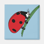 Thirsty Ladybug Magnet (Vorne)