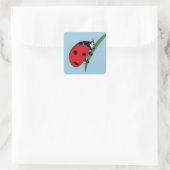 Thirsty Ladybug Quadratischer Aufkleber (Tasche)