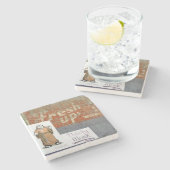 Thirsty Monk, Asheville, Thirsty Monk Steinuntersetzer (Seitenansicht)