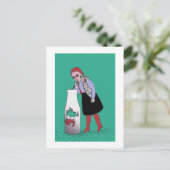 Thirsty Red Postkarte (Stehend Vorderseite)