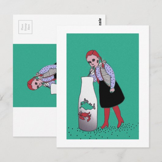 Thirsty Red Postkarte (Vorne/Hinten)