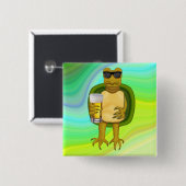 Thirsty Turtle Button (Vorne & Hinten)