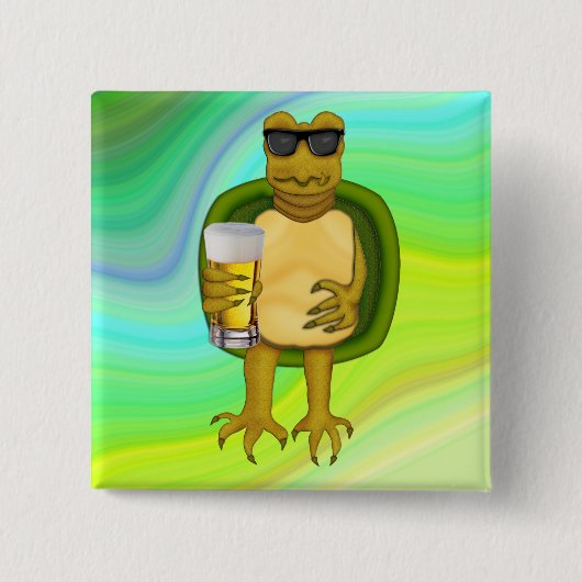Thirsty Turtle Button (Vorderseite)