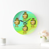 Thirsty Turtle Große Wanduhr (Zuhause)