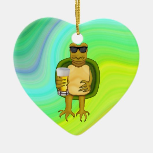 Thirsty Turtle Keramikornament (Vorne)