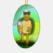 Thirsty Turtle Keramikornament (Links)