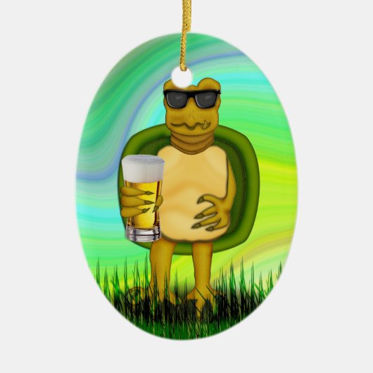 Thirsty Turtle Keramikornament (Vorne)
