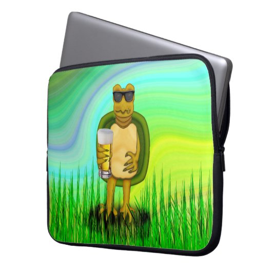 Thirsty Turtle Laptopschutzhülle (Vorderseite Links)