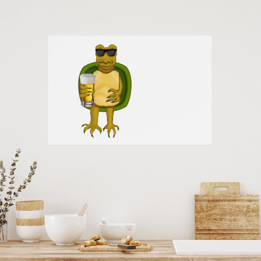 Thirsty Turtle Poster (Küche)