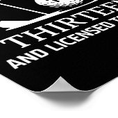 Thirteen And Licensed To Drive Funny 13th Birthday Poster (Ecke)