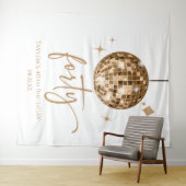 Thirty Gold Disco Ball 40th Birthday Party Wandteppich (Beispiel (Horizontal))