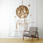 Thirty Gold Disco Ball 40th Birthday Party Wandteppich (Beispiel)