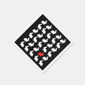 Thirty Happy Bunnies Paper Napkin Serviette (Ecke)